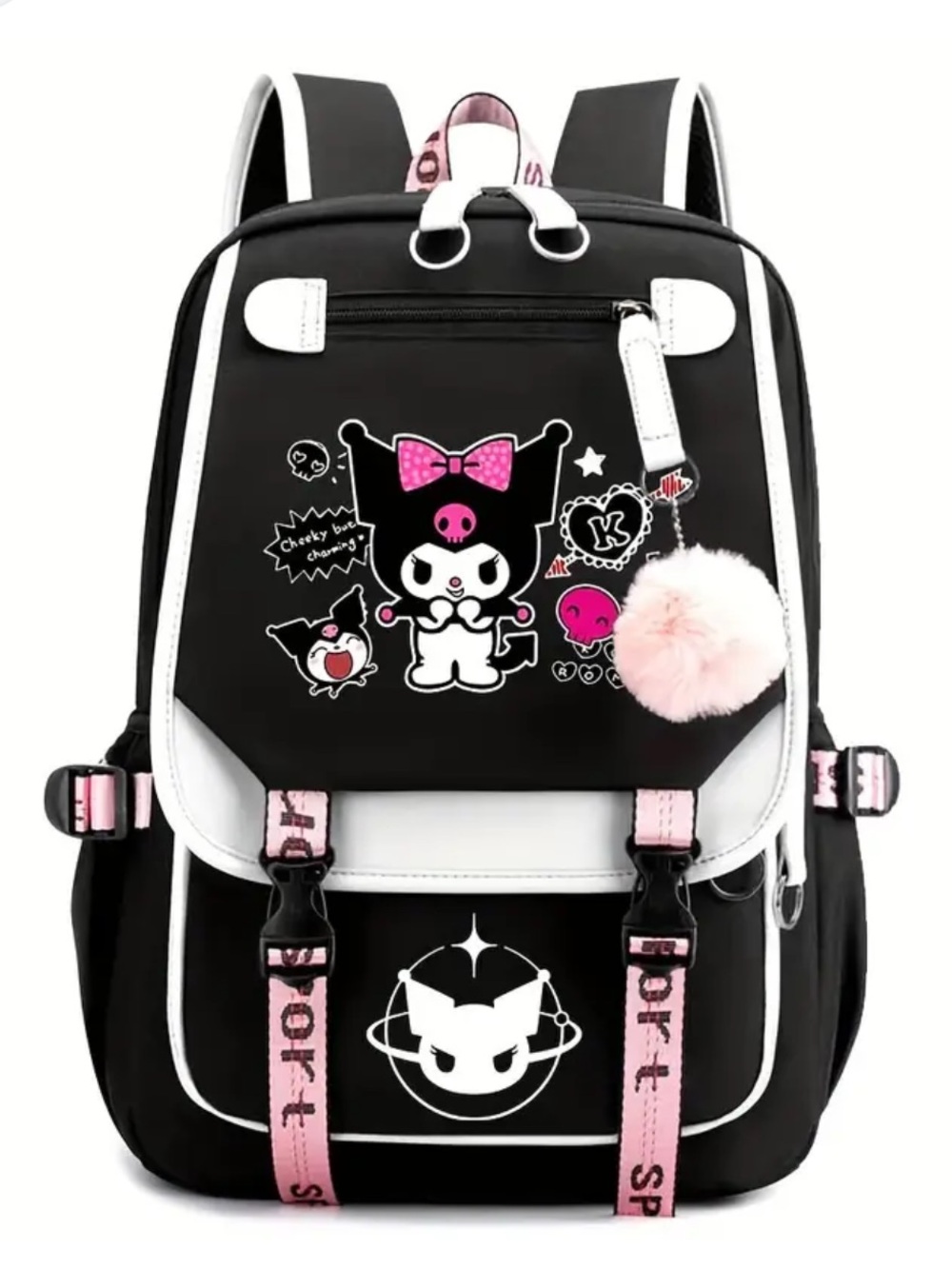 Sanrio Kuromi Melody Large Capacity Backpack W Lunch Bag